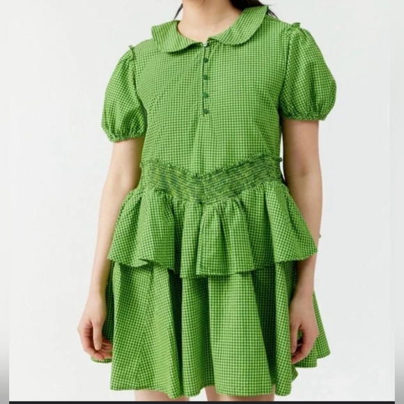 Urban Outfitters Ruffled Mini Babydoll Dress - Picture 1 of 6
